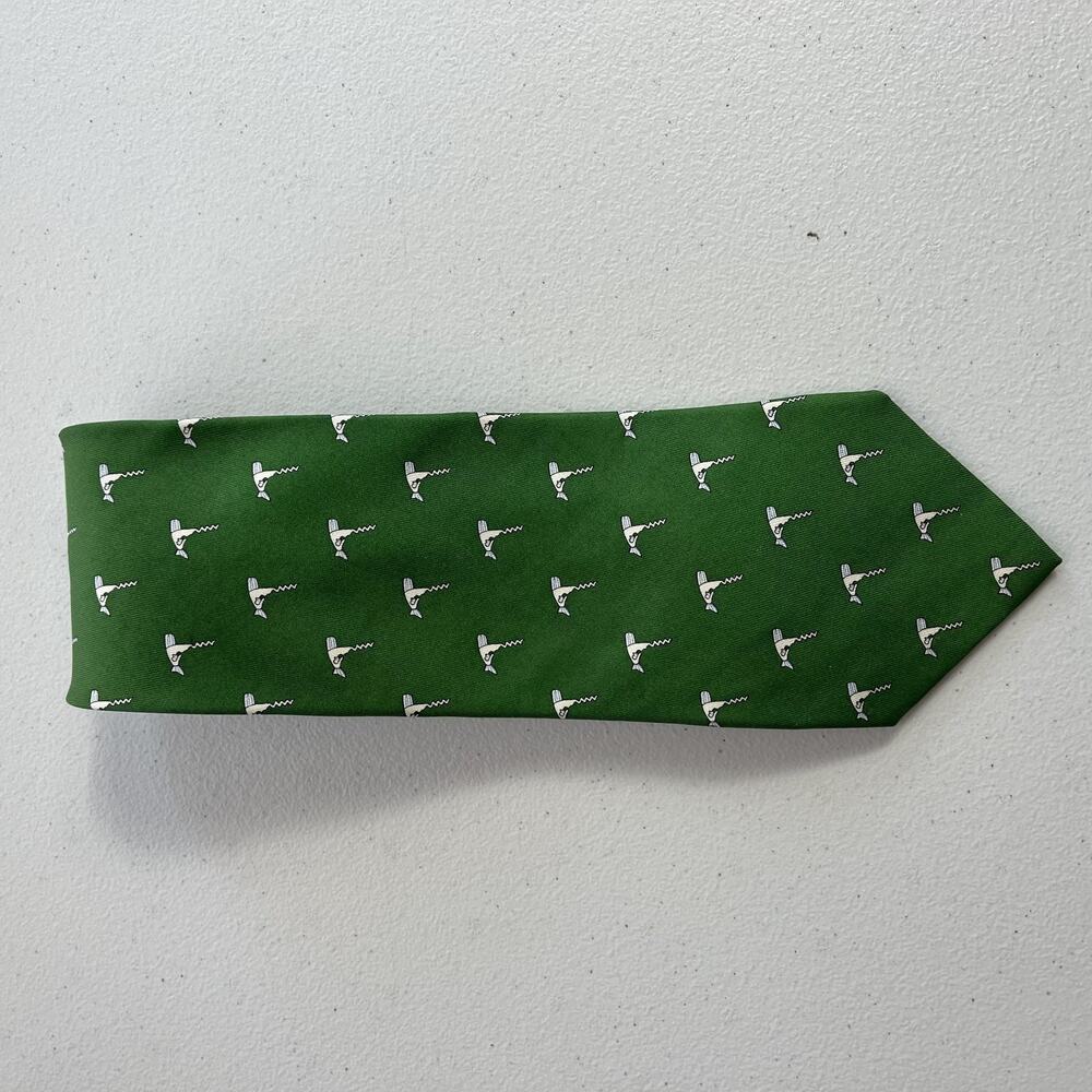 Vineyard Vines Neck Tie Green Custom Collection Nantucket Wine Festival